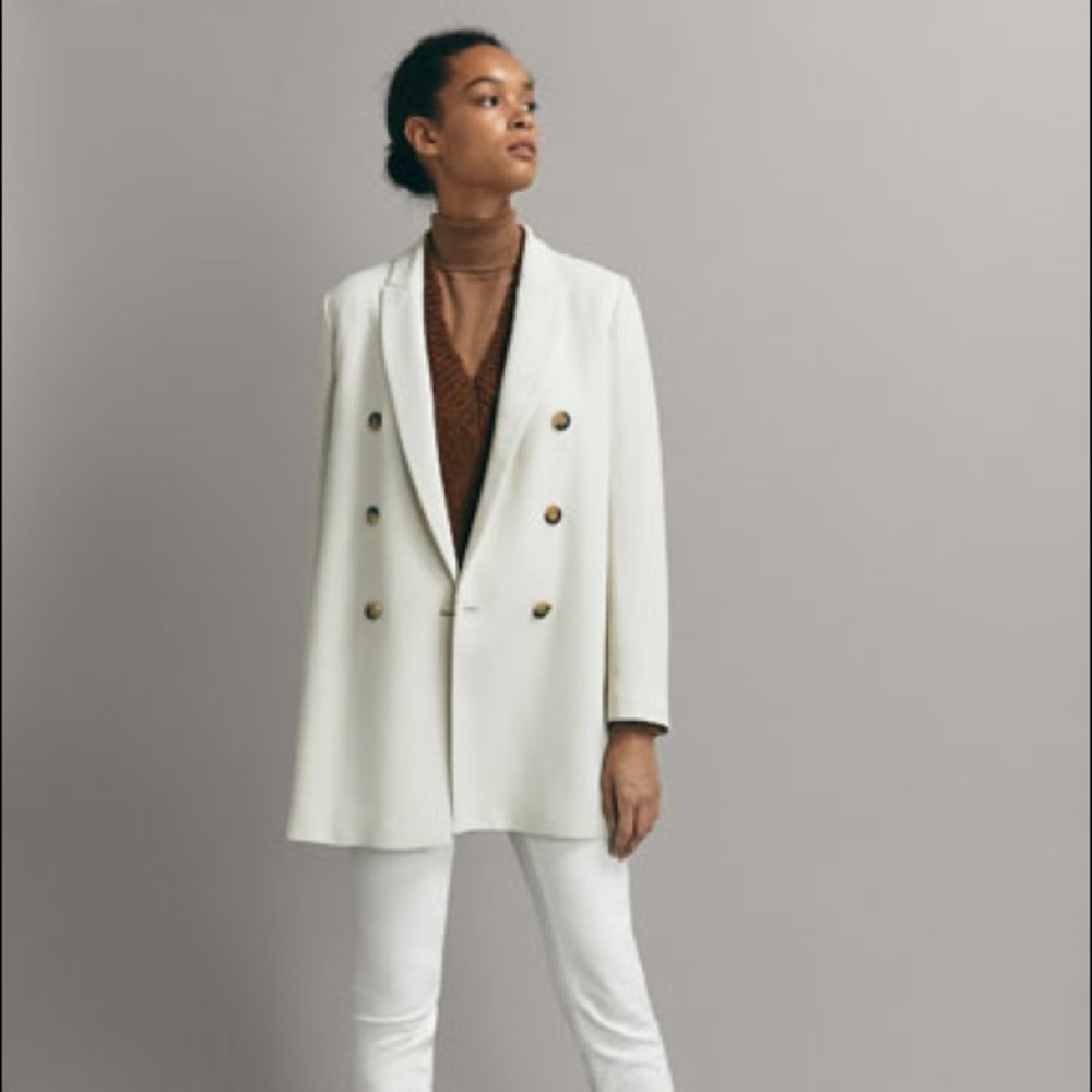 Ivory Massimo Dutti blazer